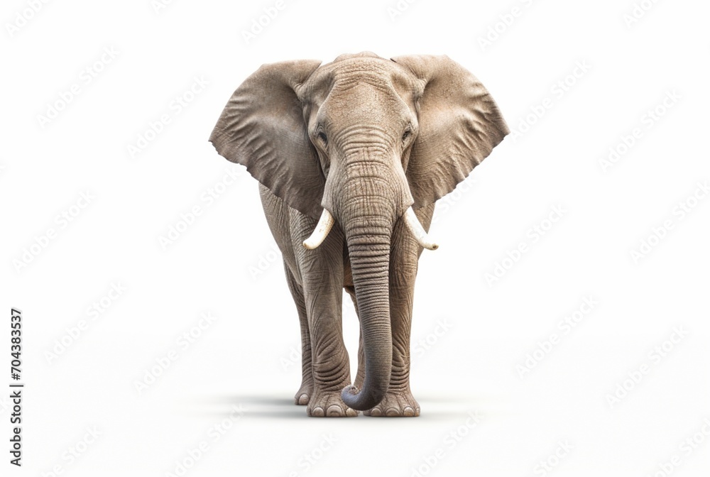 Fototapeta premium elephant isolated on white background. generative ai