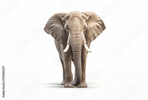 elephant isolated on white background. generative ai