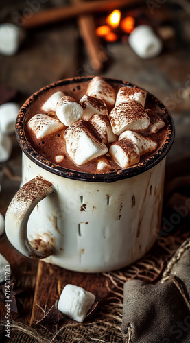 Hot chocolate with marshmallows