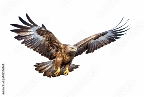 flying eagle isolated on white background. generative ai