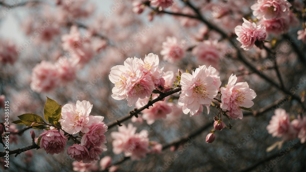 a photo that captures the subtle signs of spring, such as buds on trees, emerging leaves, or a gentle breeze rustling through blossoming branches a photo that captures the subtle signs of spring, such as buds on trees, emerging leaves, or a gentle breeze rustling through blossoming branches