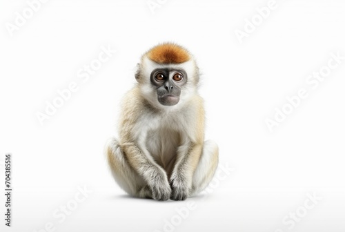 monkey isolated on white background. generative ai