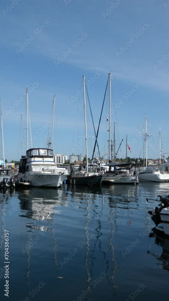 Victoria British Columbia, Canada Fisherman's wharf House Boat Homes float on Vancouver Island BC Boats and Yachts at Fisherman's Wharf Marina in the Inner Harbour Victoria British Columbia, Canada Fisherman's wharf House Boat Homes float on Vancouver Island BC Boats and Yachts at Fisherman's Wharf Marina in the Inner Harbour