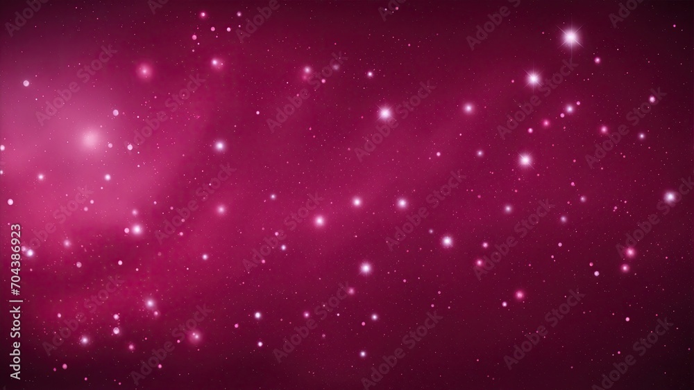Maroon particles and light abstract background with shining dots stars