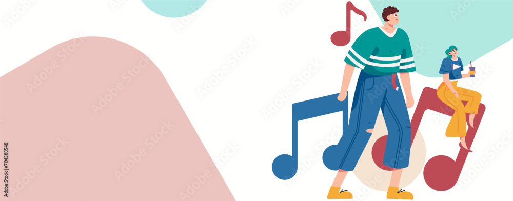 Music characters scene flat vector concept operation illustration
Music characters scene flat vector concept operation illustration