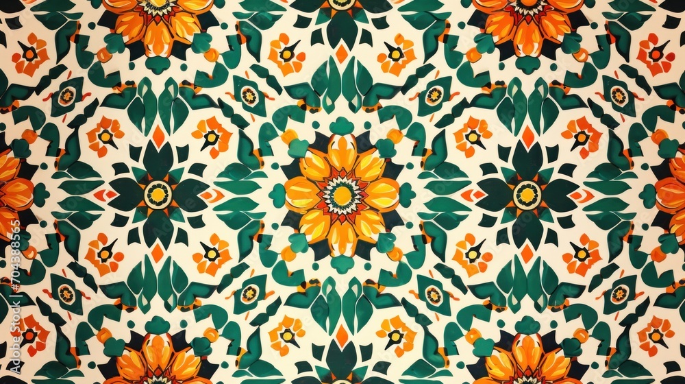 Colorful arabesque pattern