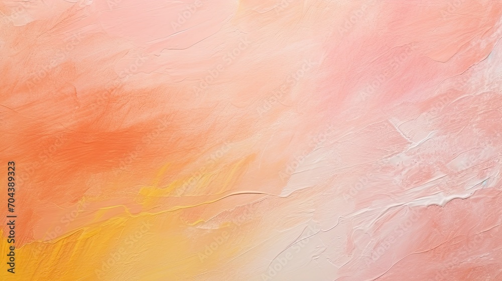 Abstract textured background in shade of apricot, pastel pink, orange, yellow. Modern background