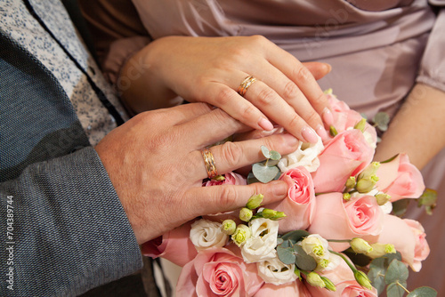 Rings on Newlyweds Hands