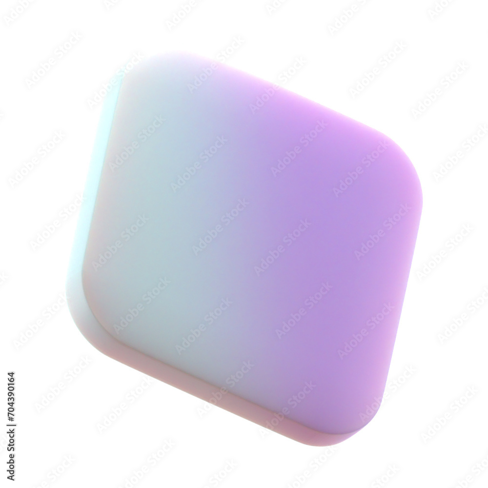 3d gradient geometric abstract tile for your design on an isolated background. 3d rendering icon. 3d gradient geometric abstract tile for your design on an isolated background. 3d rendering icon.