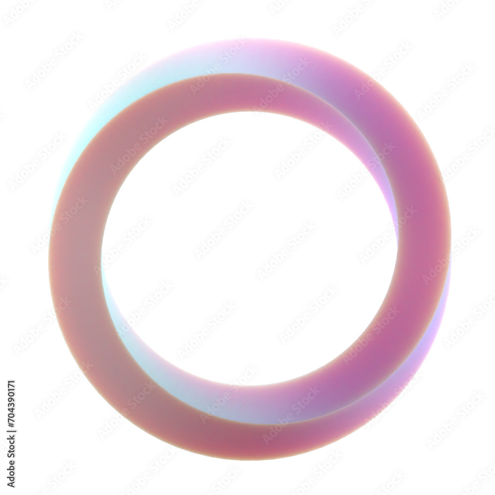 3d gradient geometric twisted ring shape for your design on an isolated background. 3d rendering icon. 3d gradient geometric twisted ring shape for your design on an isolated background. 3d rendering icon.
