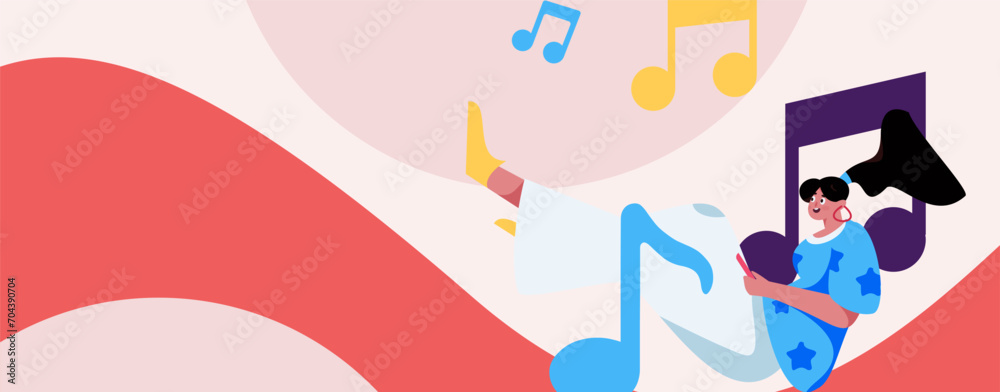 Music characters scene flat vector concept operation illustration
Music characters scene flat vector concept operation illustration