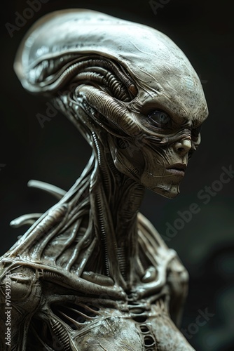 portrait of strange looking alien