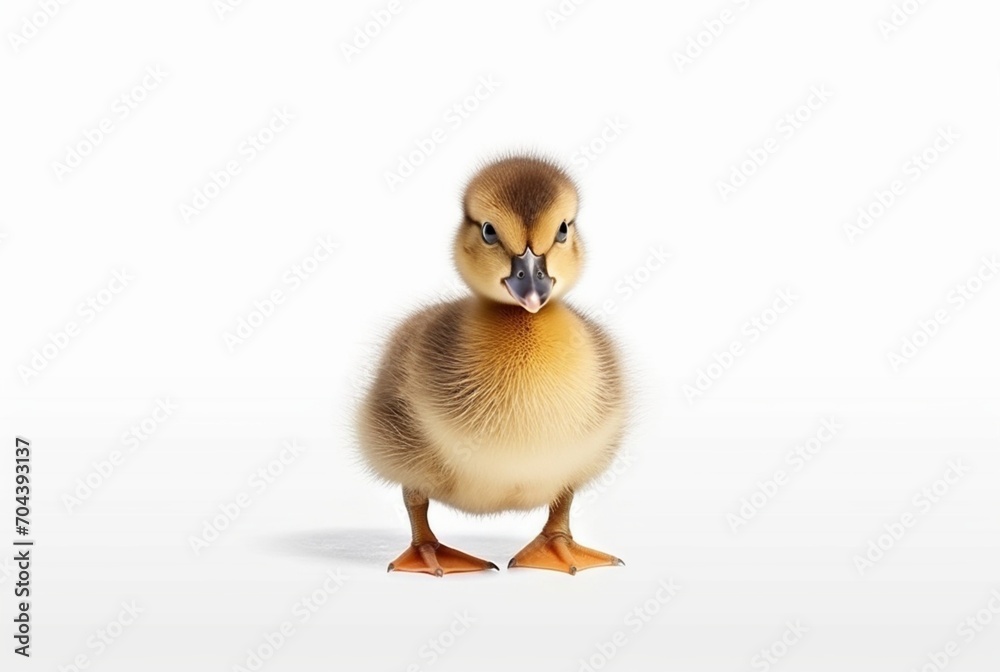 Fototapeta premium cute duckling isolated on white background. generative ai