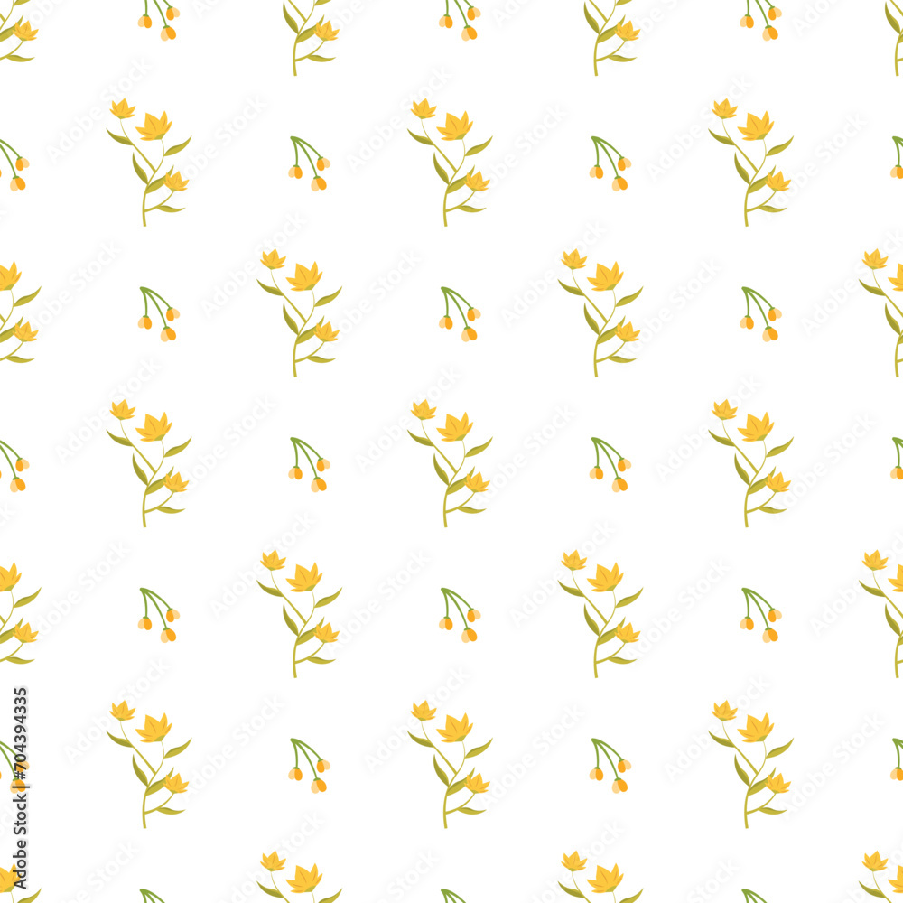 Free vector hand drawn pressed flowers pattern Free vector hand drawn pressed flowers pattern