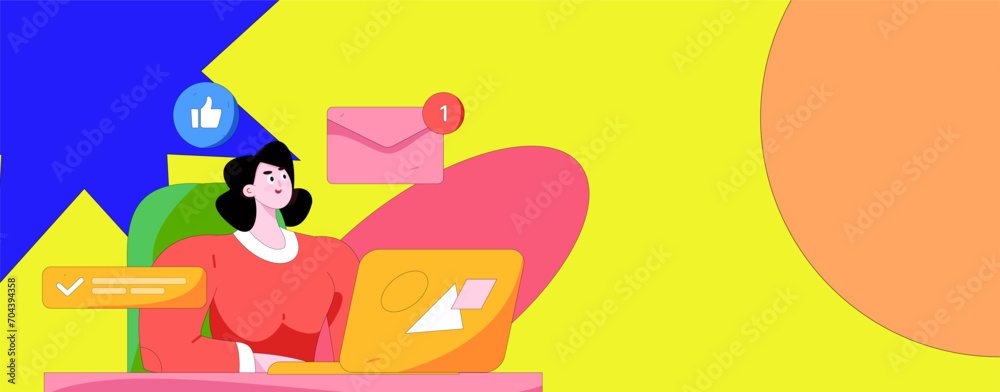 Communicate with consultants flat vector character concept operation hand drawn illustration
