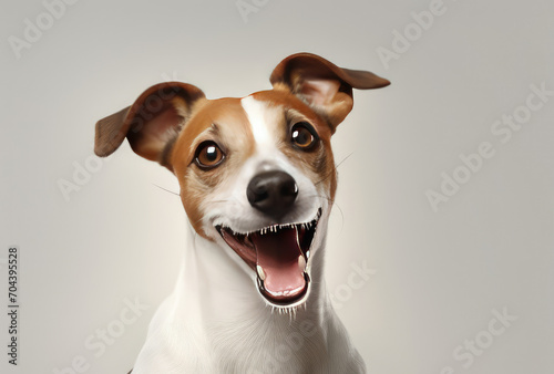 Close Up of Dog With Open Mouth - Expressive Moment Captured of a Playful Canine