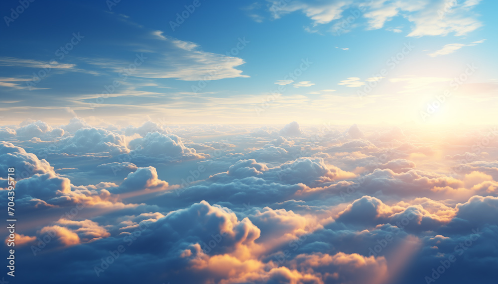 Fototapeta premium beautiful sky in the clouds. background of beautiful clouds in the sky for design.