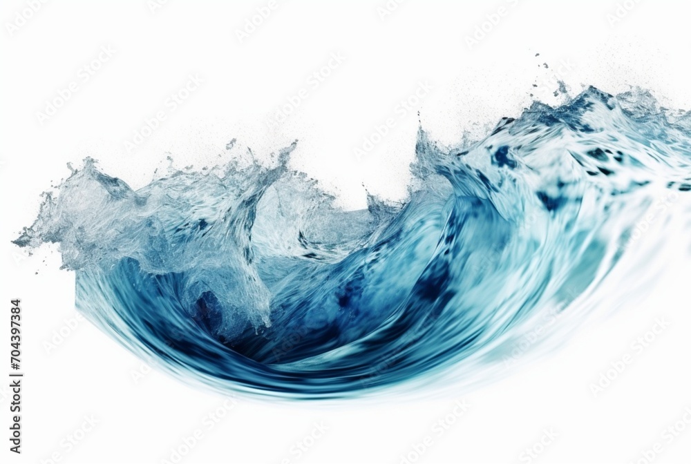 waves water isolated on white background. generative ai waves water isolated on white background. generative ai