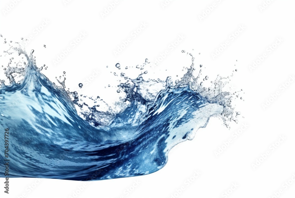 waves water isolated on white background. generative ai waves water isolated on white background. generative ai