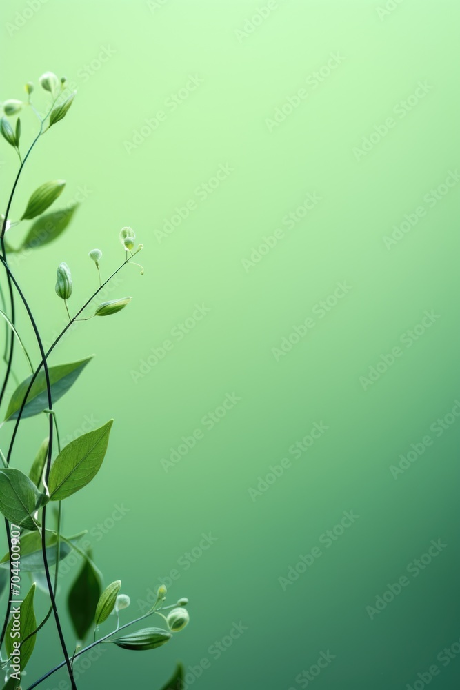 green background with green leaves. Ecological background.
