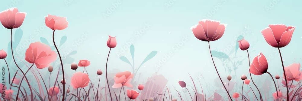 Spring flower landscape