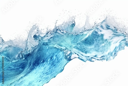 waves water isolated on white background. generative ai