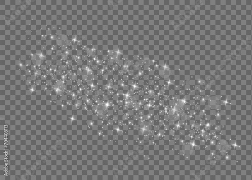 The white dust sparks and star shine with special light Christmas sparkl light effect, shine lights, vector illustration.