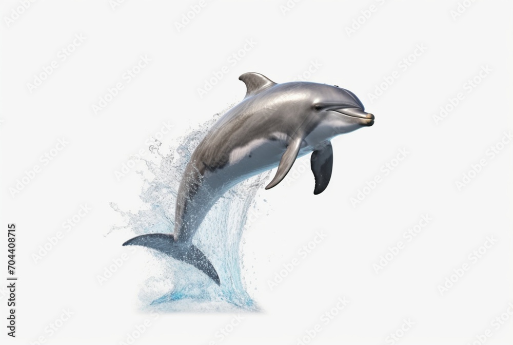 dolphin fish isolated on white background. generative ai