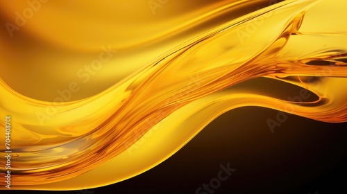 Oil in motion on. Golden elegance. Fuel. Abstract yellow gold