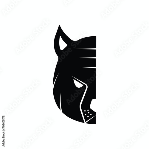 simple concept tiger head logo design for companies and businesses