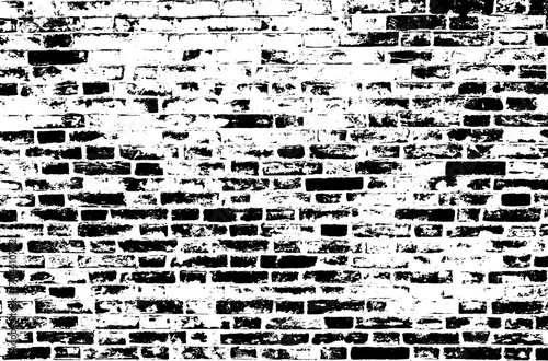 Old brick wall grunge texture overlay vector design