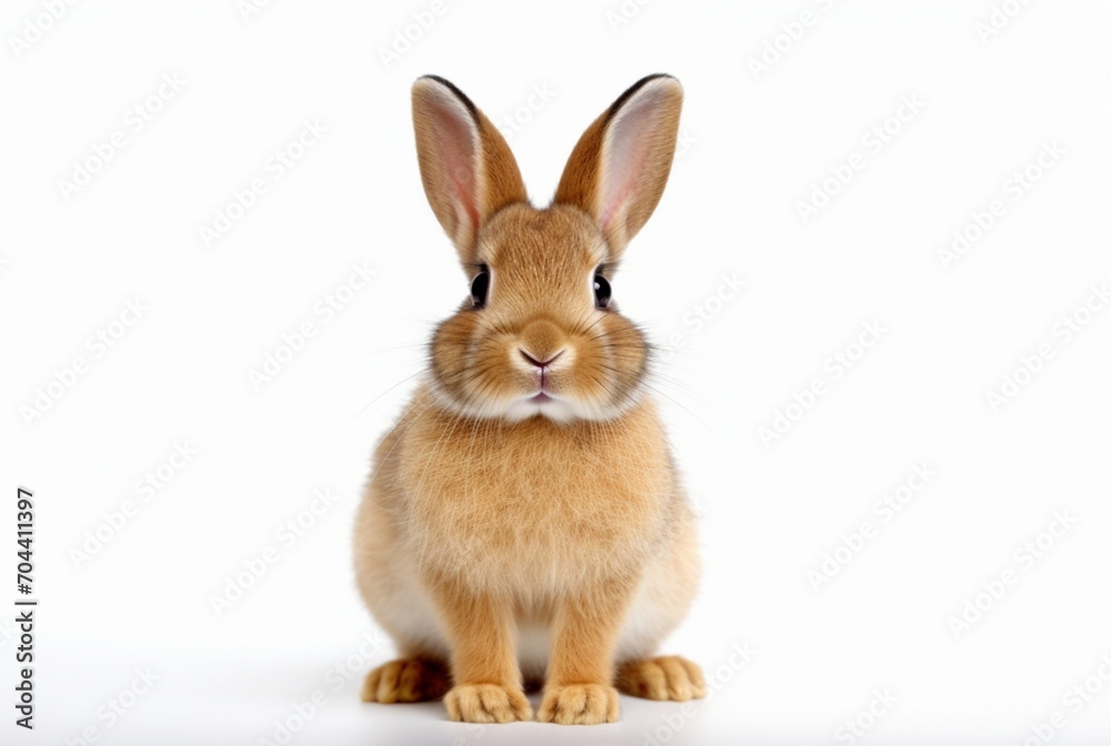 Obraz premium cute rabbit isolated on white background. generative ai