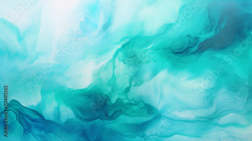 Marble watercolor paint background by teal color blue and green with liquid fluid texture for background