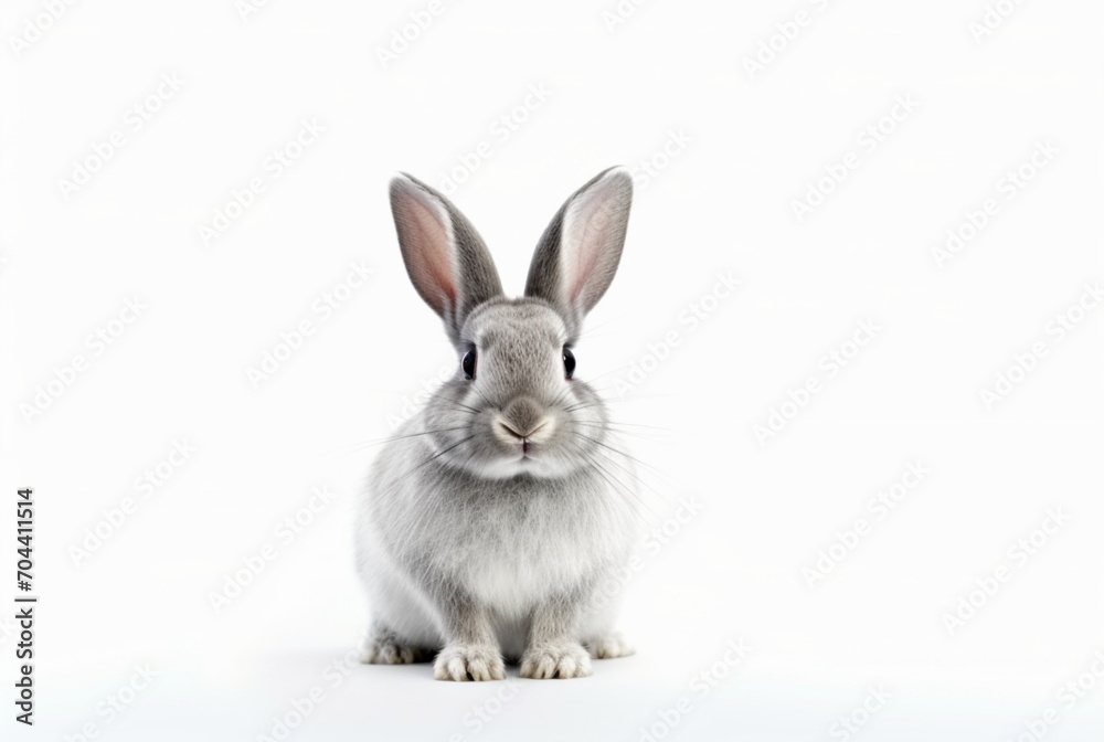 Fototapeta premium cute rabbit isolated on white background. generative ai