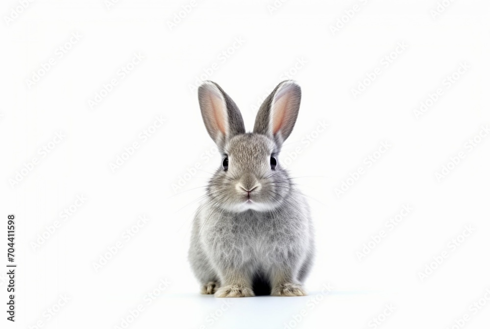 cute rabbit isolated on white background. generative ai cute rabbit isolated on white background. generative ai