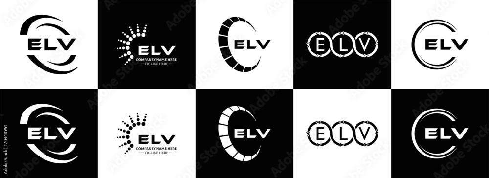 ELV logo. E L V design. White ELV letter. ELV, E L V letter logo design. Initial letter ELV letter logo set, linked circle uppercase monogram logo. E L V letter logo vector design. ELV logo. E L V design. White ELV letter. ELV, E L V letter logo design. Initial letter ELV letter logo set, linked circle uppercase monogram logo. E L V letter logo vector design.