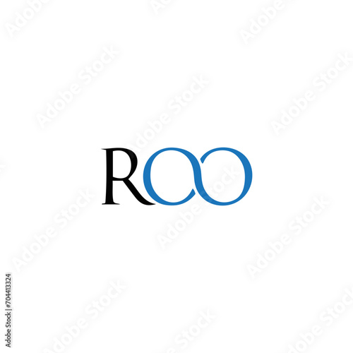 ROO logo. R O O design. White ROO letter. ROO, R O O letter logo design. Initial letter ROO letter logo set, linked circle uppercase monogram logo. R O O letter logo vector design.