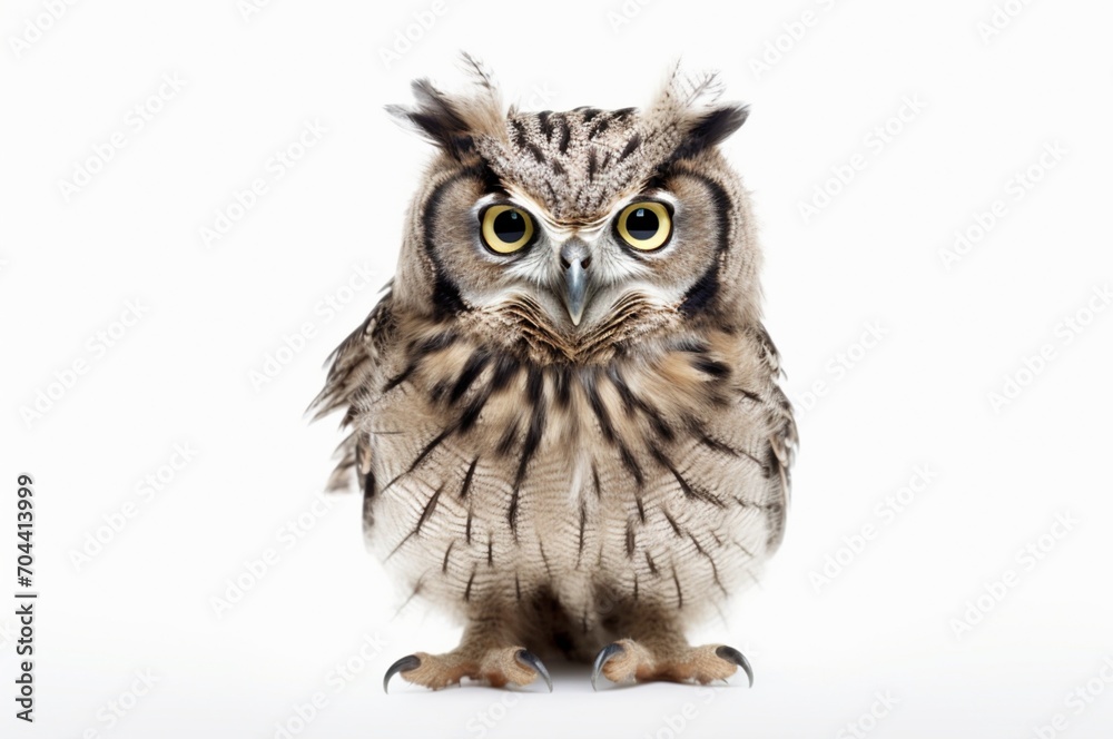 owl isolated on white background. generative ai