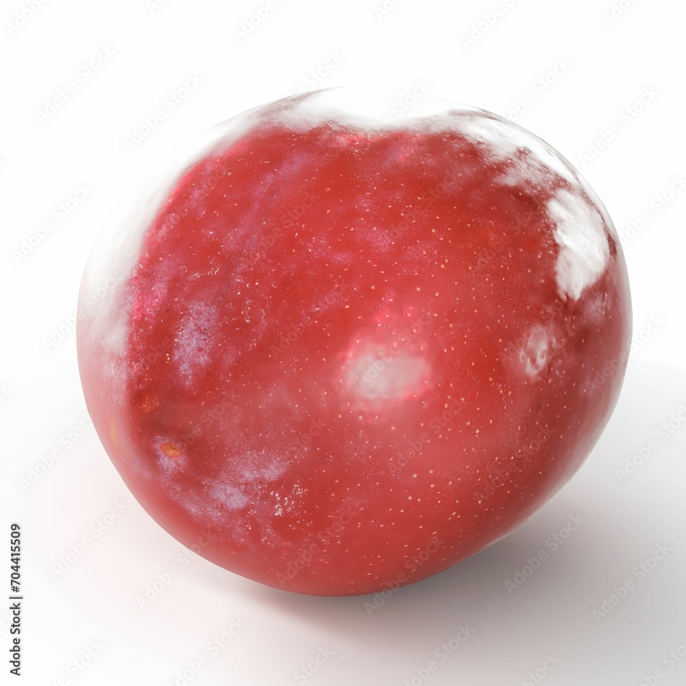 3D rendering of a red apple on a white background 3D rendering of a red apple on a white background