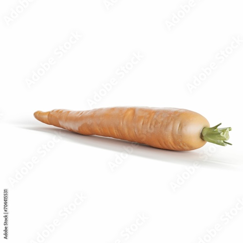 3D rendering of a carrot on a white background