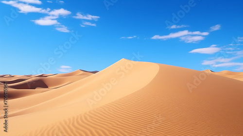 A vast expanse of desert with rolling sand dunes
