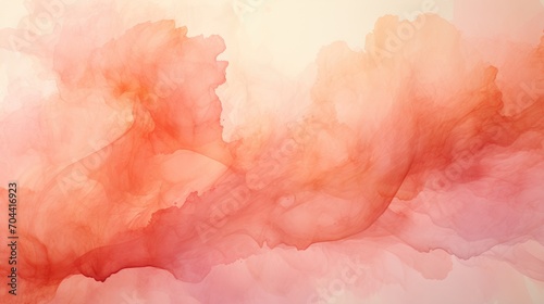 Abstract background with smears of watercolor paint in Peach Fuzz color 