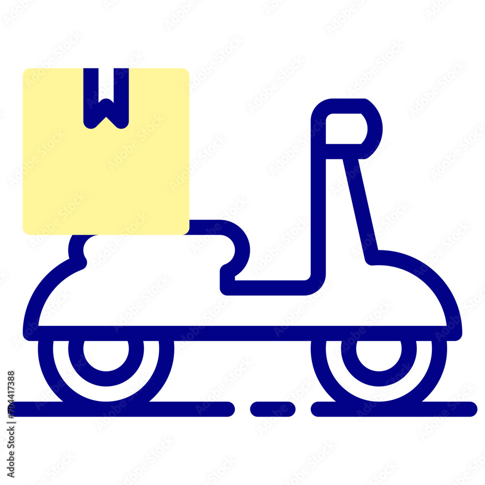 delivery motorcycle filled outline vector icon delivery motorcycle filled outline vector icon