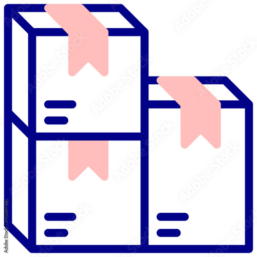 package boxes filled outline vector icon