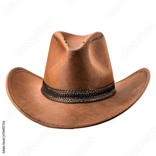 brown cowboy hat isolated on transparant photo