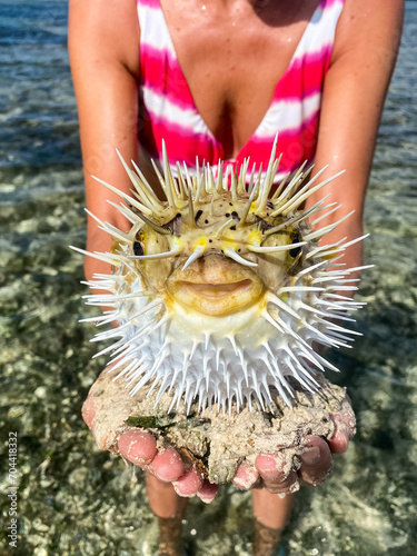 person with a fish