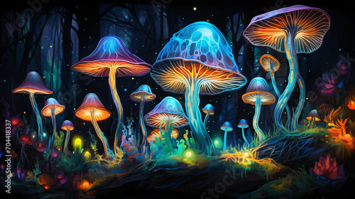 bioluminescent psychedelic mushrooms