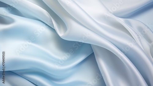 Light pale tender blue white silk satin, copy space, 16:9