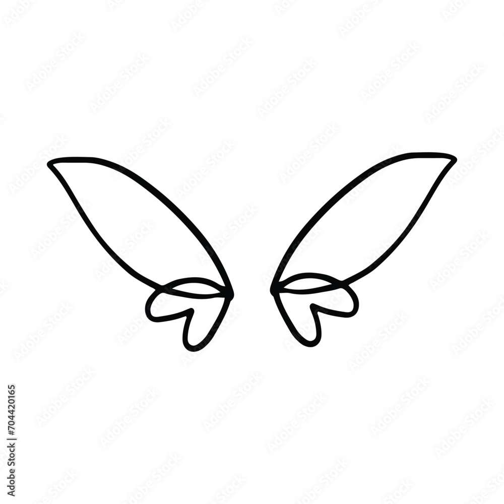 Doodle wings. Cartoon bird feather wings, religious angel wings ink sketch, black tattoo silhouette. Vector hand drawn blade wing sketch set for heraldic symbol emblem on white background Doodle wings. Cartoon bird feather wings, religious angel wings ink sketch, black tattoo silhouette. Vector hand drawn blade wing sketch set for heraldic symbol emblem on white background