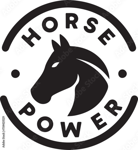 Horse Face Logo vector black color silhouette, isolated white background
